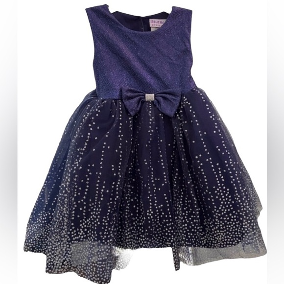 Toddler Girls Fit-and-Flare Glitter Overlay Dress - Picture 1 of 3